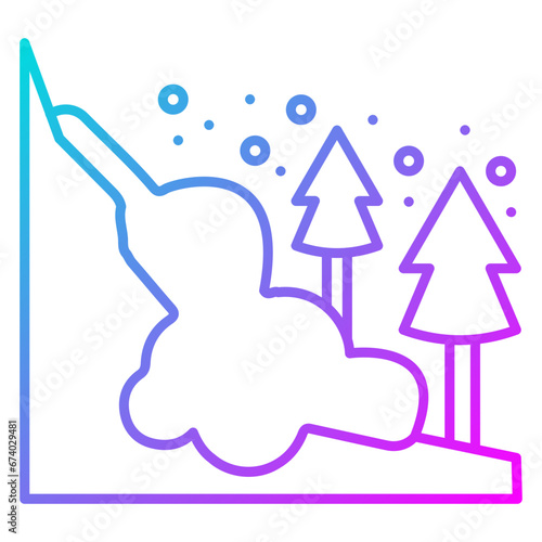 Snow Avalanche Icon