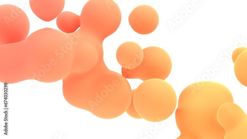 Valokuva fluid metaball satisfying 3d illustration, abstract motion graphics loop background