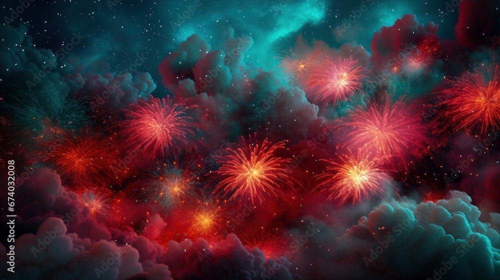 Firework Celebrating New Years Day On , Bright Background, Background Hd Firework Celebrating New Years Day On , Bright Background, Background Hd