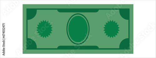 Dolar icon. Vector on black background