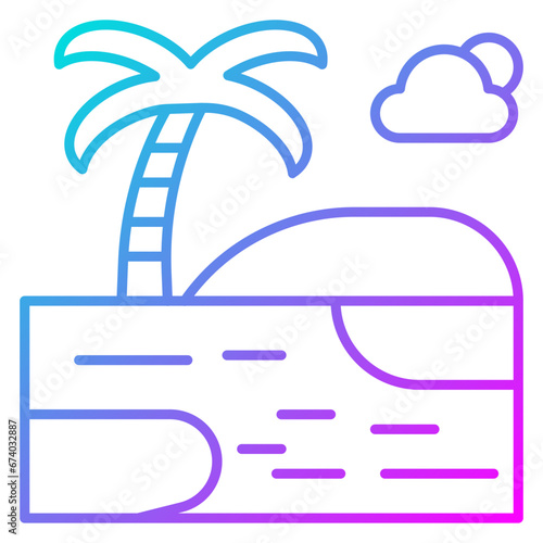 Shore Landscape Icon