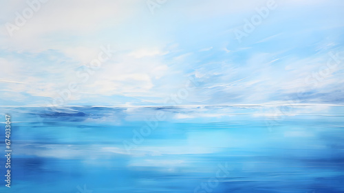 Lake in front of Mountains, Sapphire Waterscape Serenity, snowy landscape with snow, abstract landscape art, drawing, generative ai