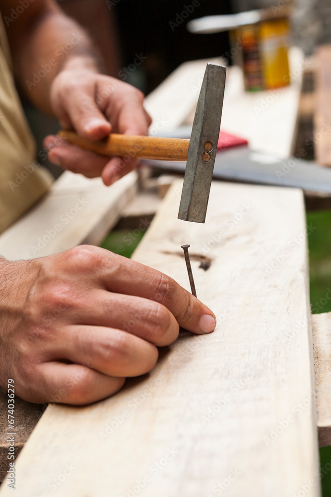 Carpenter with hammer Carpenter with hammer