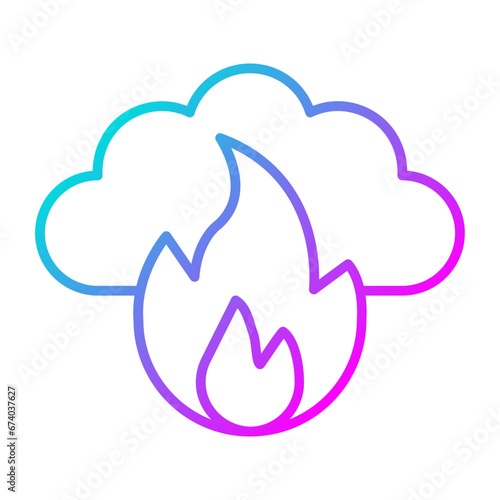 Fire Pollution Icon