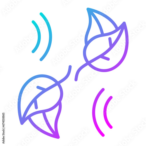 Leaf Fluttering in Wind Icon