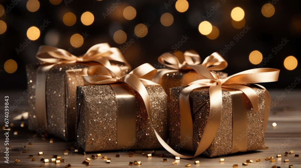 Christmas Decoration Gift Boxes On Wooden , Bright Background, Background Hd Christmas Decoration Gift Boxes On Wooden , Bright Background, Background Hd