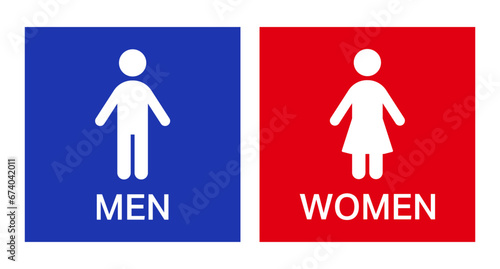 男性と女性のトイレプレートアイコン