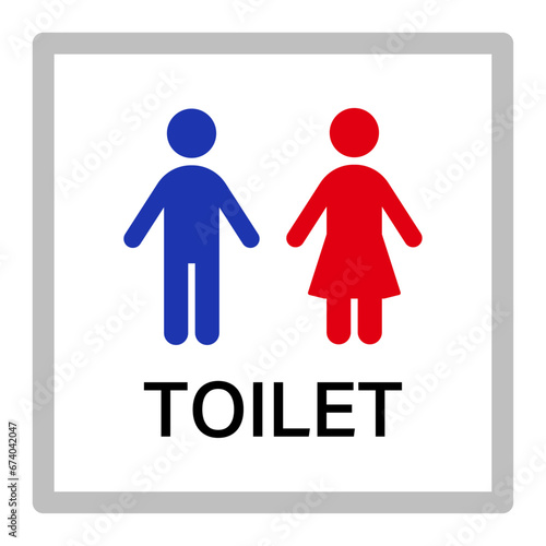 男性と女性のトイレプレートアイコン