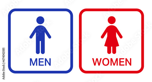 男性と女性のトイレプレートアイコン