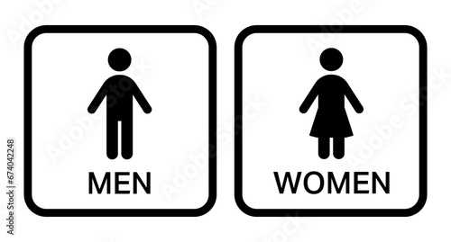 男性と女性のトイレプレートアイコン