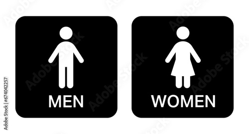男性と女性のトイレプレートアイコン