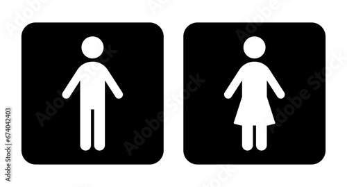 男性と女性のトイレプレートアイコン