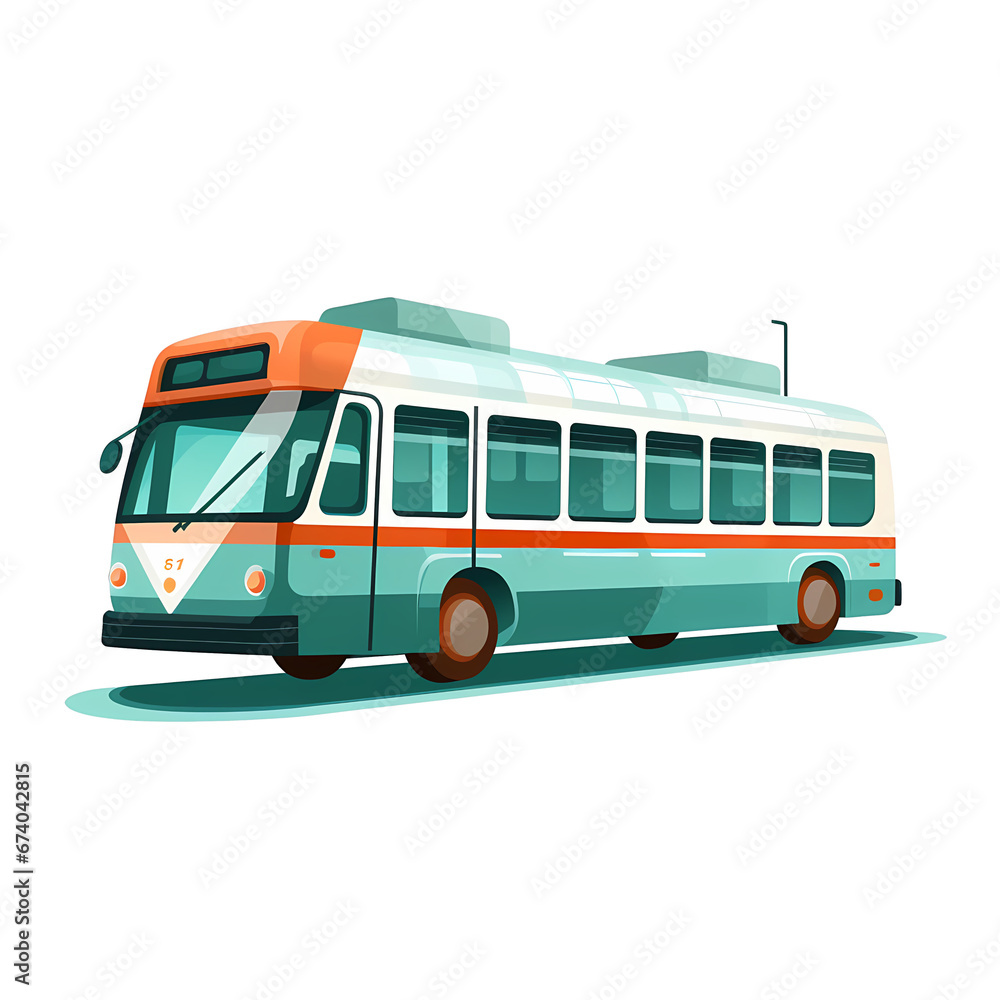bus isolated on transparent 