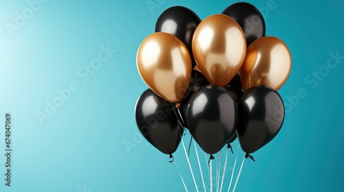 Black Stylish Helium Air Balloons Modern  Bright Background  Background Hd