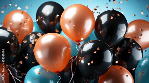 Black Stylish Helium Air Balloons Modern, Bright Background, Background Hd