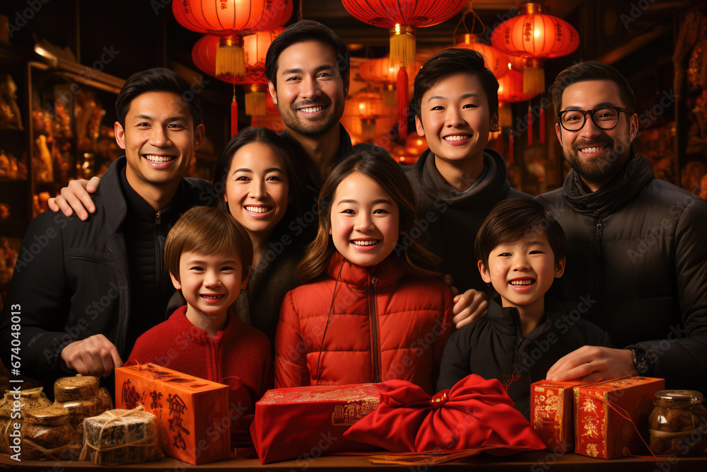 Family celebrates Chinese New Year