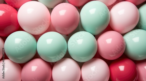 Colorful Balloons Background Punchy Pink Mint, Bright Background, Background Hd