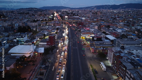 aerial photography of Bogota, neighborhoods and streets #674048689