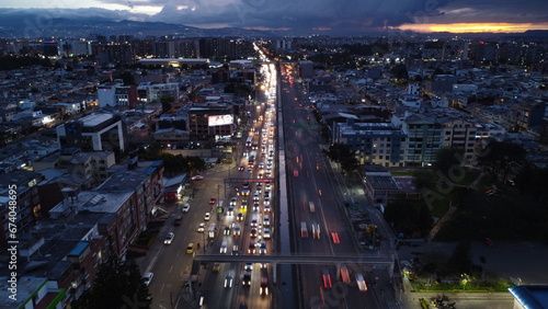 aerial photography of Bogota  neighborhoods and streets