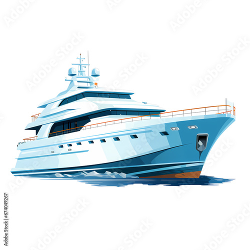 yacht isolated on transparent 