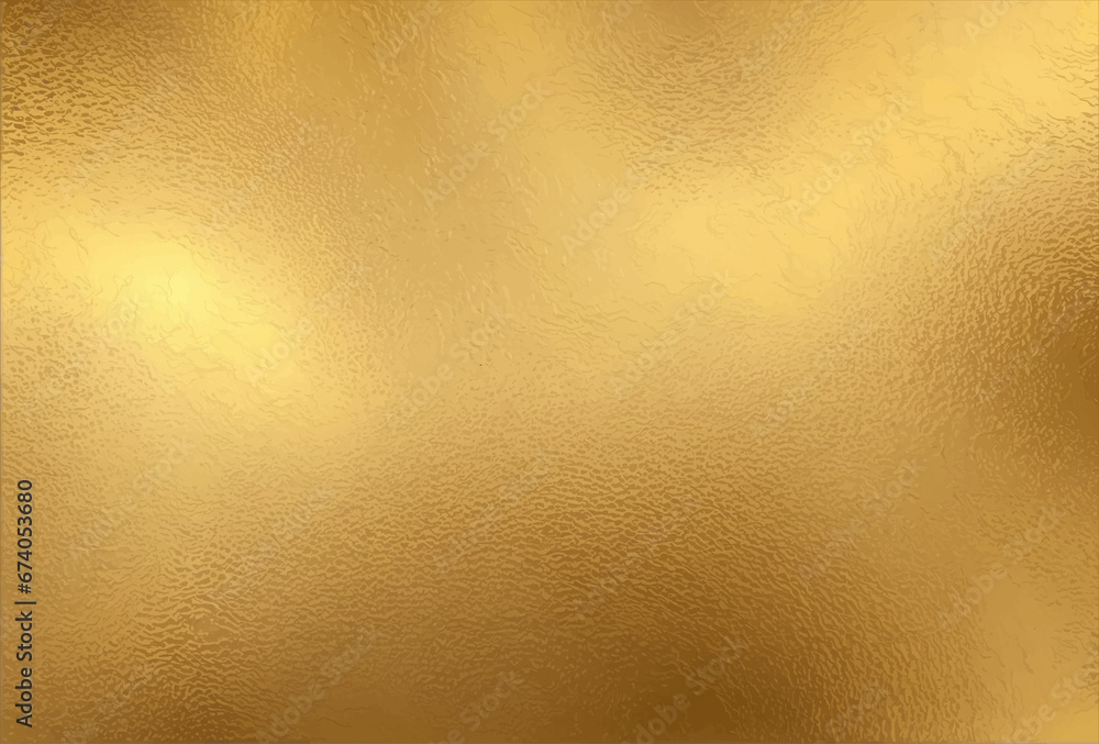 Gold foil leaf texture. Glass effect. Gold background. Abstract illustration - obrazy, fototapety, plakaty 