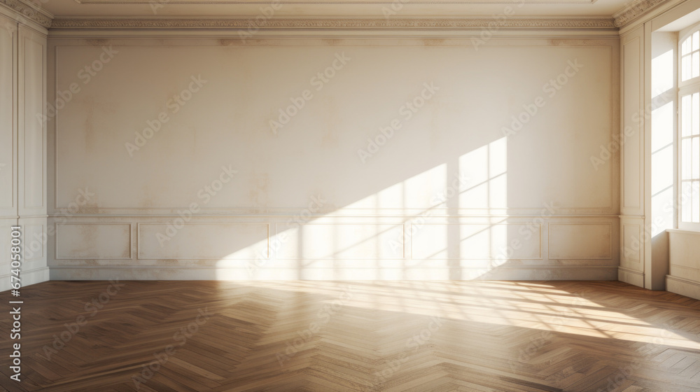 Obraz premium An empty room beckons to be filled with furniture and decor