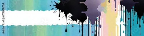 Abstract banner blots and paint smudges  place to insert text  background for your design