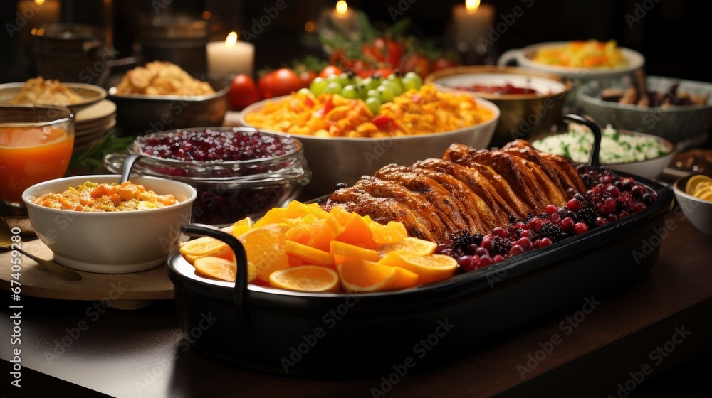 Traditional Holiday Dinner Celebration Thanksgiving, Bright Background, Background Hd
