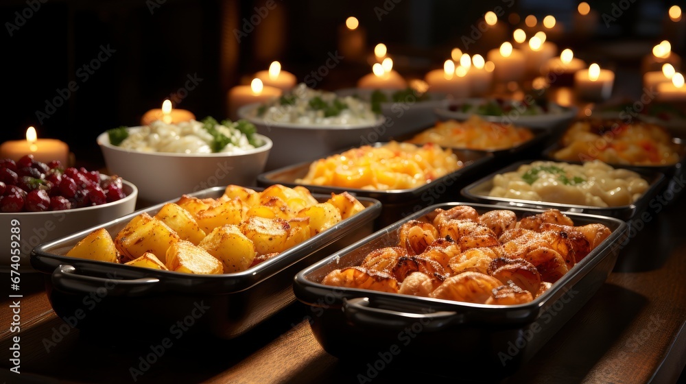 Traditional Holiday Dinner Celebration Thanksgiving, Bright Background, Background Hd Traditional Holiday Dinner Celebration Thanksgiving, Bright Background, Background Hd