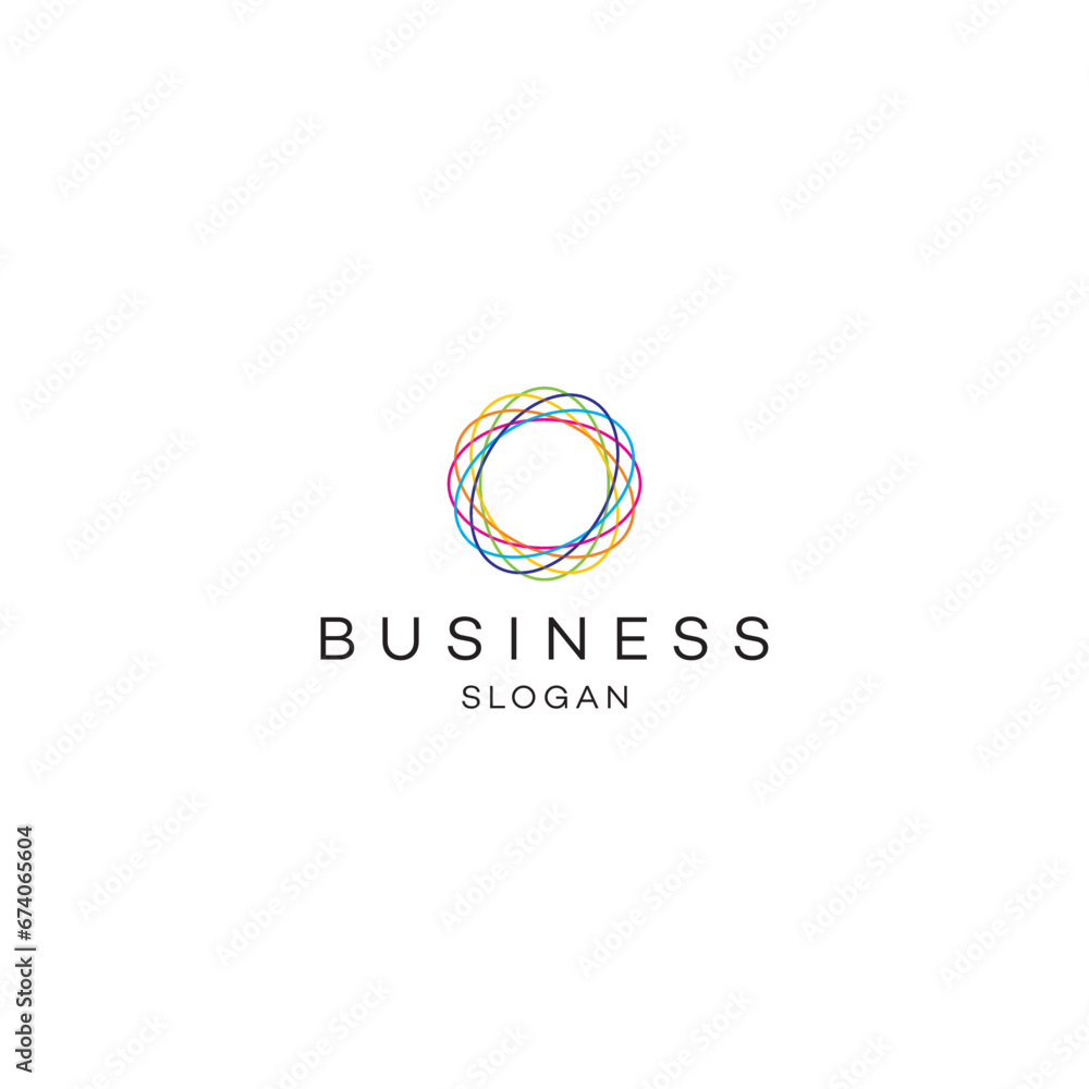 Business digital technology consultant corporate abstract flat minimal modern round circle geomatic international typography nature health Finacial education people energy logo design brand identity 