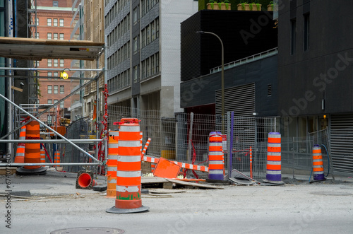 Street under Construction in Montreal Quebec