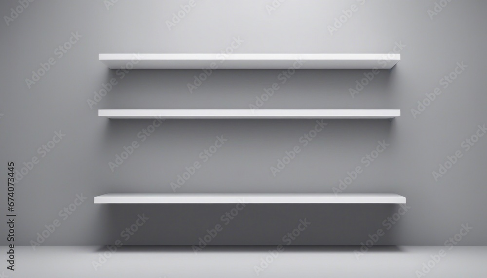 empty shelves on a wall empty shelves on a wall