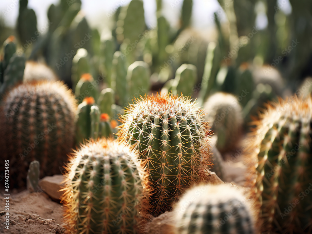Background with cacti Background with cacti