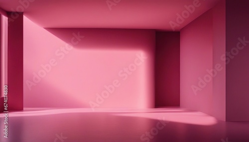 empty space in pink tones with a play of light and shadow