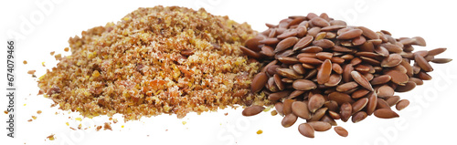Crushed flax seeds