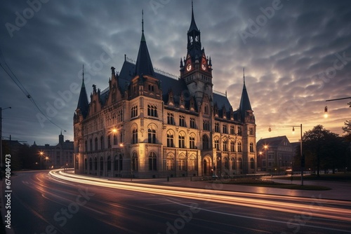Bielefeld City Hall in Germany. Generative AI