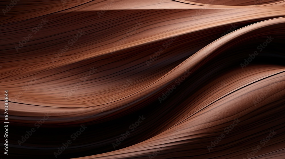 Textured wave-patterned brown wooden background with rounded, detailed, and smooth wood boards. Textured wave-patterned brown wooden background with rounded, detailed, and smooth wood boards.