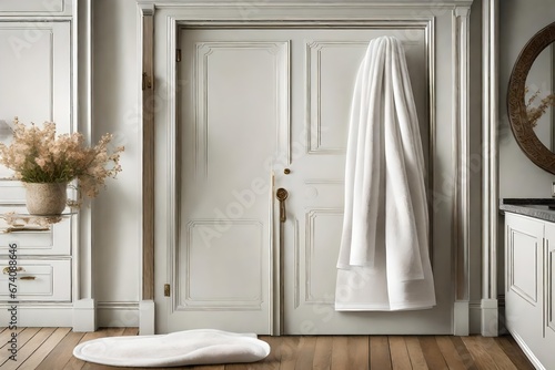 Towel with doorstep  photo