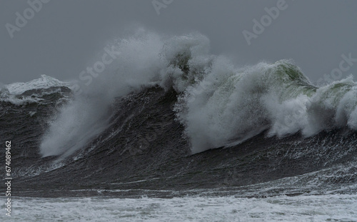 Ocean Waves On Stormy Day