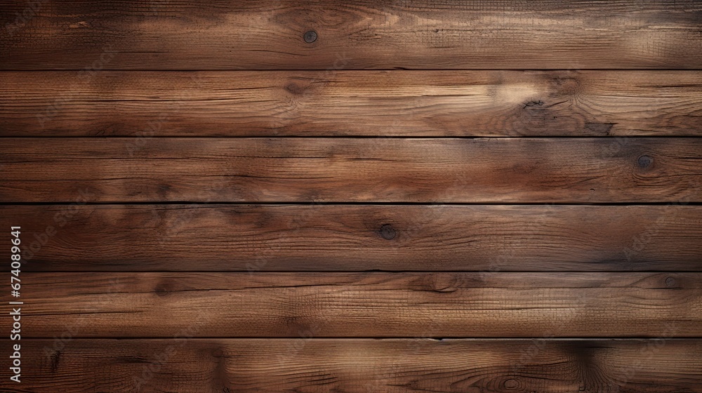 Fototapeta premium textured brown wood background. a wooden plank with a detailed texture