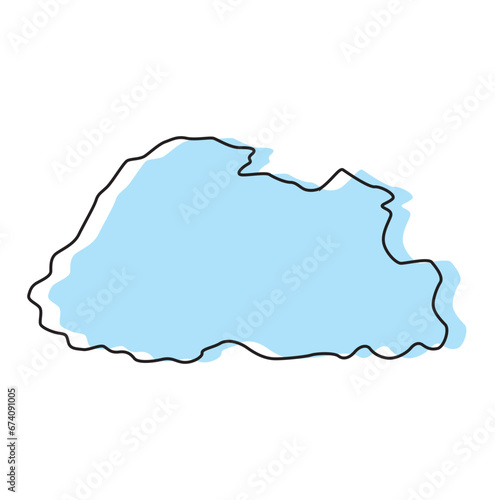 bhutan map, bhutan vector, bhutan outline, bhutan stylized