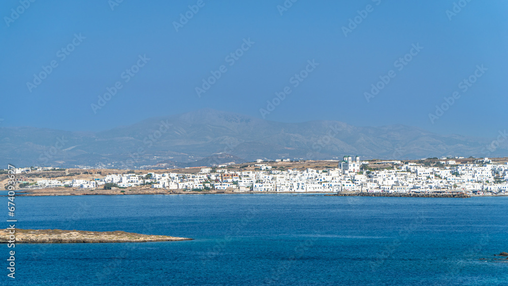 Distant view of Naoussa, Paros