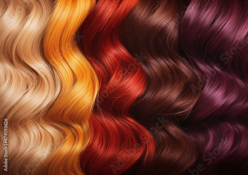 Beautiful hairs colors palette