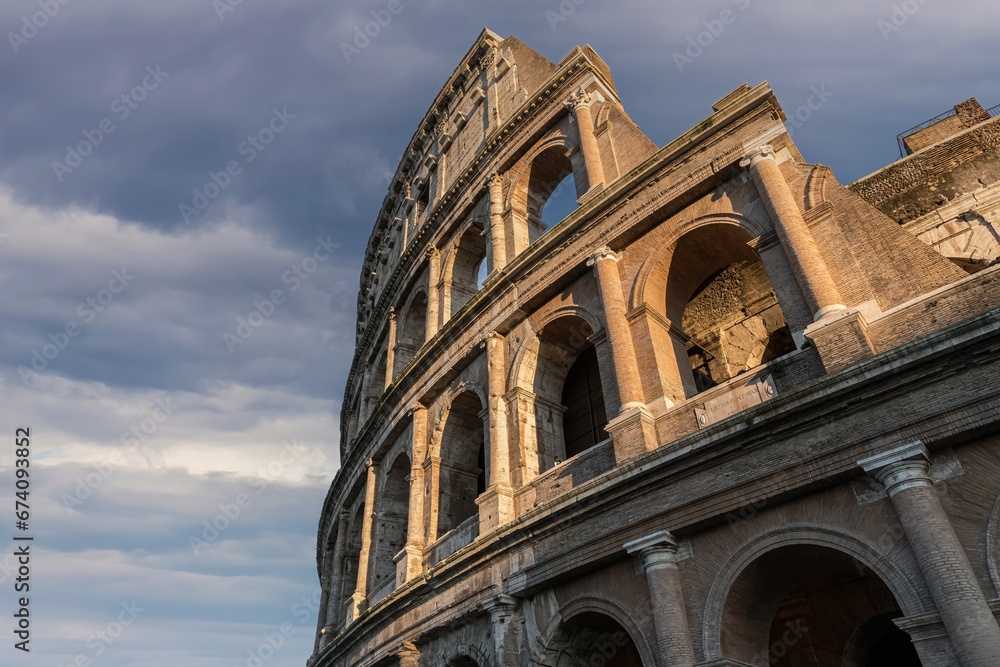 Famous Colosseum in Rome (Italy).