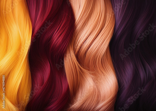 Colorful hairs palette