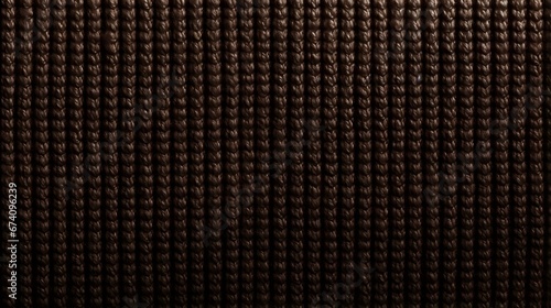 Background of a knitted Fabric Texture in dark brown Colors. Close up