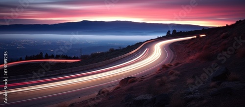Mountain road. Long exposure. Motion blur. © Restyler