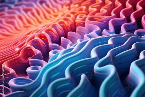 Abstract background featuring a 3D brain. Generative AI