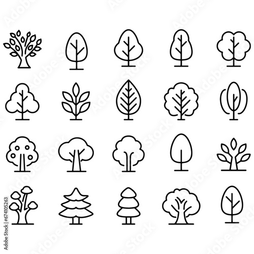 Tree Icons vector design
