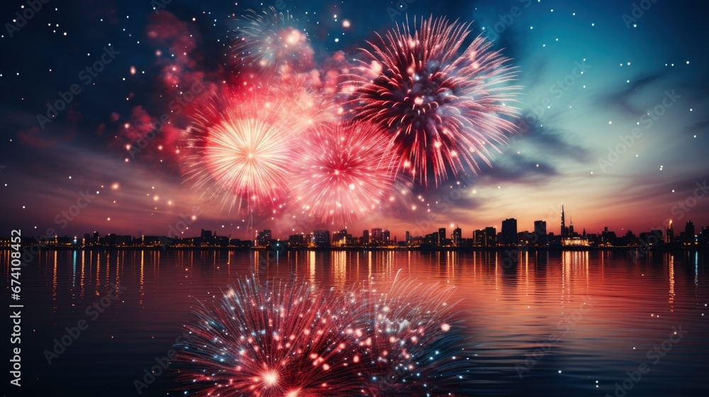 Summer Fireworks Festival On Yodogawa River Brigh, Bright Background, Background Hd Summer Fireworks Festival On Yodogawa River Brigh, Bright Background, Background Hd